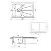 Мойка кухонная Uperwood Quartz UPD-04 3910202113 бежевая, 78x51 фото 5