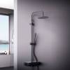 Душевая стойка Damixa Scandinavian Pure 936750300 с ТМС смесителем полкой, чёрный фото 2