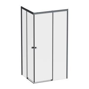 Душевой уголок AM.PM X-Joy W94G-403-10080-BТ Square Slide 100х80, черный, прозрачное