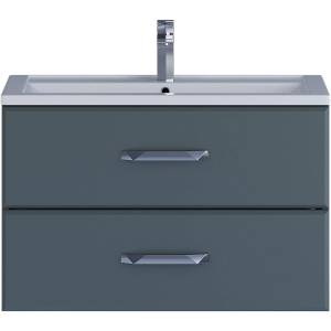 Тумба с раковиной Uperwood Foster 291020541 подвесная, серый графит, 80 см