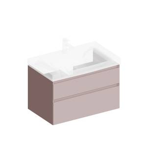 Тумба под раковину Kerama Marazzi Cubo CUB.80.2\MAL мальва матовая, 80 см