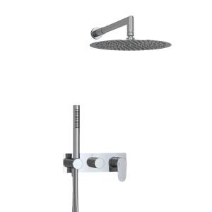 Душевой комплект Wasserkraft A16116 с верхней душевой насадкой, хром, встраиваемый, с изливом