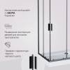 Душевое ограждение AM.PM Gem S W93G-404-100280-BT стекло прозрачное, профиль черный матовый, без поддона, 100х80 фото 6