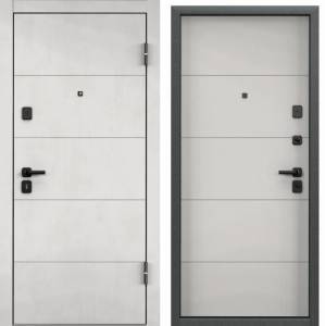 Входная стальная дверь Torex DELTA PRO PP 2030064 ПВХ Бетон известковый/ПВХ Бьянко 2030x860