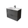 Тумба с раковиной Terminus Classik CLA10802701601O графит , 80x62