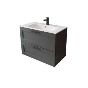 Тумба с раковиной Terminus Classik CLA10802701601O графит , 80x62