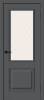 Межкомнатная дверь Bravo Классик-13 полотно Stormy Silk, стекло White Сrystal 600x2000