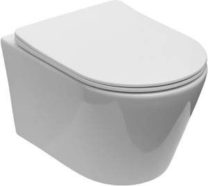 Унитаз подвесной Creto Logan L6 1005-001-L6W безободковый, сиденье микролифт, белый