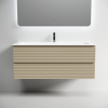 Тумба с раковиной Sancos Folk подвесная, 120x45x52, c двумя ящиками оснащенными доводчиками, Капучино фото 5