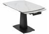 Стол Woodville Balde 593881 matt white marble solid ceramic/black 120(180)x85x76 фото 5