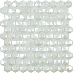 Мозаика Vidrepur Diamond Hex №350D Белый 30.7x31.7