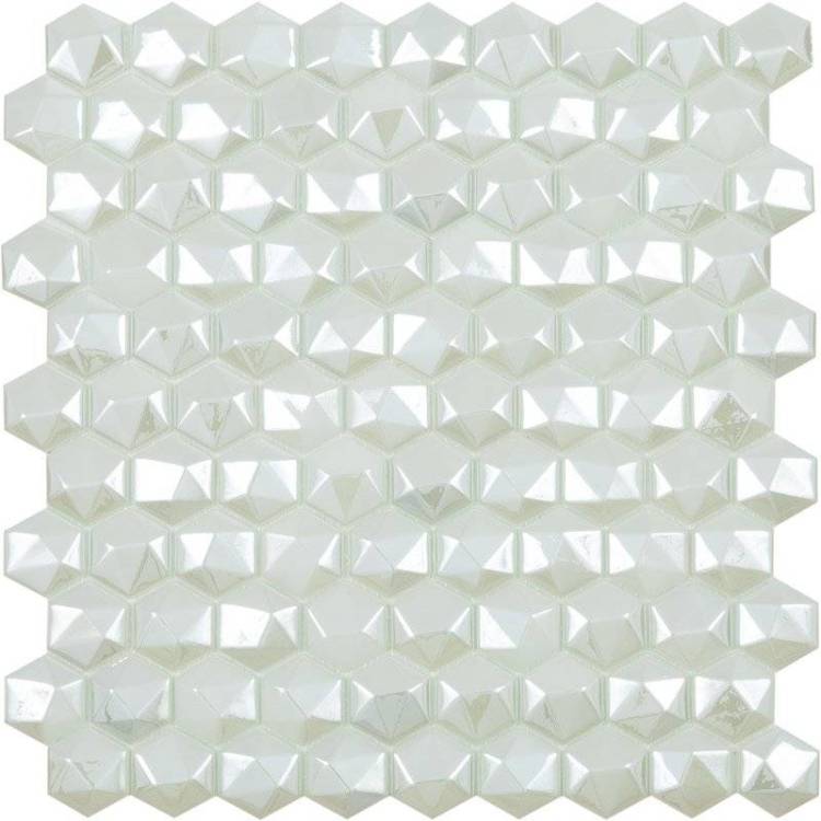 Мозаика Vidrepur Diamond Hex №350D Белый 30.7x31.7