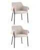 Набор из 2 кресел Stool Group Бесс FDC9469P BEL-23 X2 бежевый, рогожка