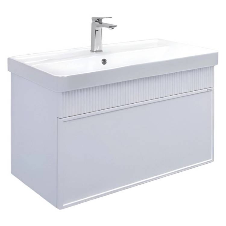 Тумба с раковиной Comforty Мадрид-80М 00-00021274 белый матовый