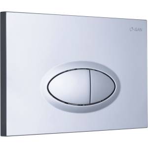 Кнопка смыва Logan Oval 297678 хром матовый