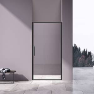 Душевая дверь в нишу Vincea Slim VDP-4SL900CLB профиль черный, стекло прозрачное, 90x195