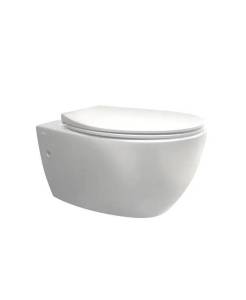 Унитаз подвесной Creo Ceramique Avignon COMBO-AV1100W/AV1001WT безободковый, с сиденьем микролифт