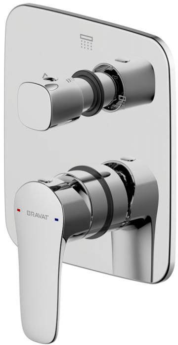 Смеситель для ванны с душем Bravat Source PB8173218CP-3-ENG хром