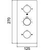 Термостатический смеситель RGW Shower Panels SP-41-03 С ВНУТРЕННЕЙ ЧАСТЬЮ, для душа фото 3