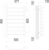 Полотенцесушитель Terminus Виктория П8 50x80бп 500, водяной фото 3