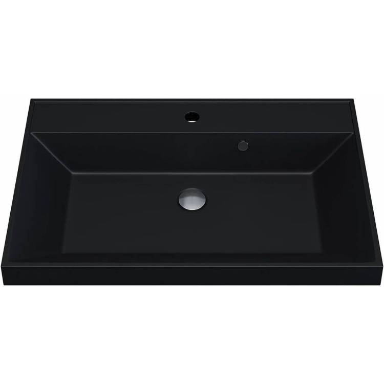 Раковина Uperwood Classic Quartz 291030005 70 см, уголь, черная матовая