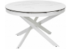 Стол Woodville Trento 368774 high gloss statuario белый мрамор глянцевый/керамика/белый 120(170)x120x76 фото 3