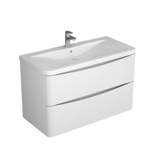 Тумба с раковиной Veneciana Mayra 100 510016 белый глянец