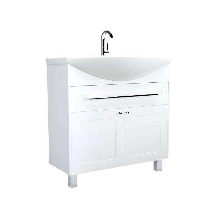 Тумба с раковиной 1MarKa Lina Classic У94494 86.5 см, белый