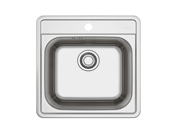 Мойка кухонная Alveus More 20 1151258 Nat-90 с сифоном, 50x49