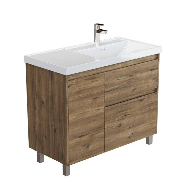 Тумба с раковиной Aquanet Nova Lite 2.0 100 R 365915 Дуб рустикальный