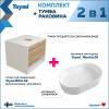 Тумба с раковиной Teymi Ritta подвесная, белый, дуб, 55 см, с раковиной Martta 50 фото 2