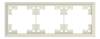 Трехместная рамка Rikett Classic 35930 MC кремовый сатин