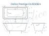 Чугунная ванна Delice Prestige 160x70 с ножками фото 8