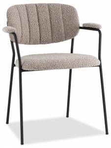 Стул Stool Group Кэрол FDC9005 DC2635-4A grey букле серый, черные ножки
