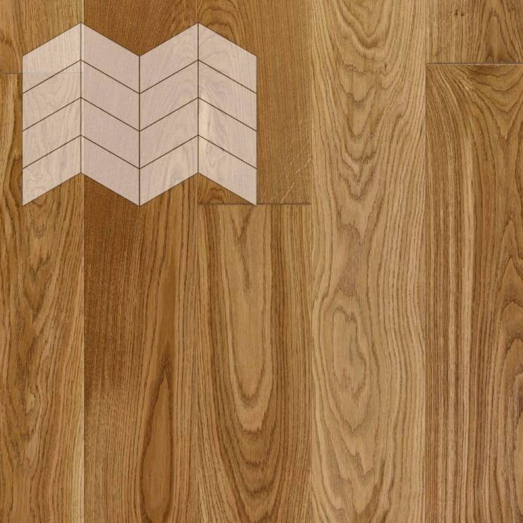 Паркетная доска Lab Arte Chevron Дуб Натур Лаунж лак 450-600x150x14