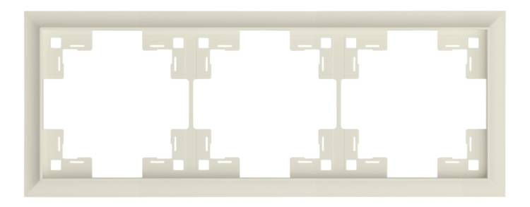 Трехместная рамка Rikett Classic 35930 MC кремовый сатин
