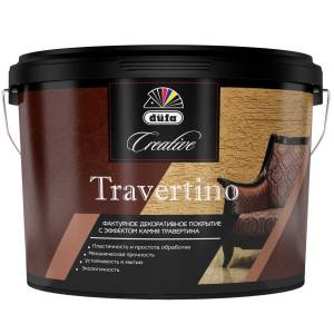 Штукатурка декоративная Dufa Creative Travertino эффект травертина 15 кг
