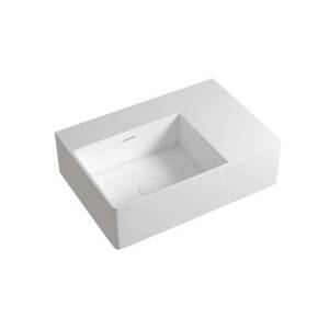 Раковина Abber Stein AS2644 L подвесная, 55 см, белая матовая