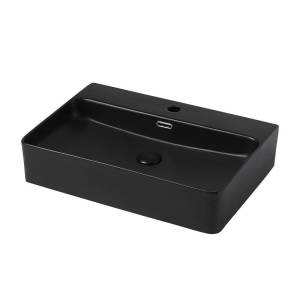 Раковина Abber Rechteck AC2201MB 60 см, черная матовая