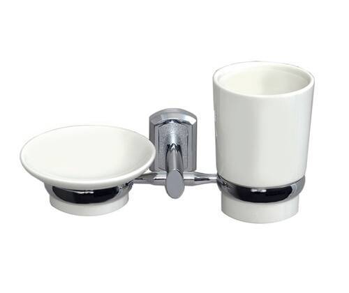 Держатель со стаканом и мыльницей Wasserkraft K-28126 хром