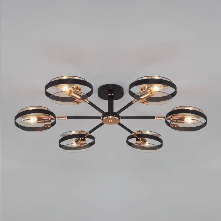 Потолочный светильник Eurosvet Gallo 70121/6 черный Smart