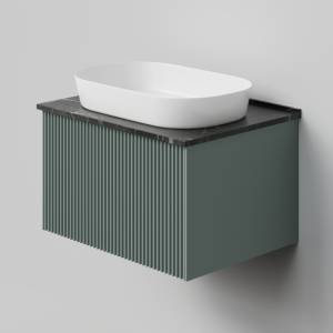 Тумба с раковиной La Fenice Terra Grigio NFNC-01-TER-G-60-3-M-GB серо-зеленая матовая, 60 см