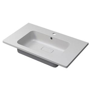 Раковина Uperwood Lagoon Quartz 297000017 белая матовая, жасмин, 80x48