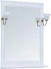 Зеркало Aquanet Валенса 75 белое, основа светильника бронза, с полкой