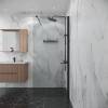 Душевая перегородка Niagara Eco NG-551-90BLACK профиль черный матовый, стекло прозрачное, 90x190 фото 3