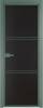 Межкомнатная дверь Profil Doors 3 AX цвет профиля Зеленый воск, стекло безопасное 6 мм монохром черный 700x2000