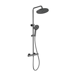 Душевая стойка Wonzon & Woghand WW-B3013-T1-BGG темный графит, с термостатом