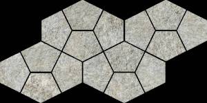 Мозаика Italon Магма 620110000246 Сильвер Призм 20.5x41.3