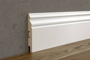 Плинтус Cosca AP22 Белый под покраску 2400x134x16