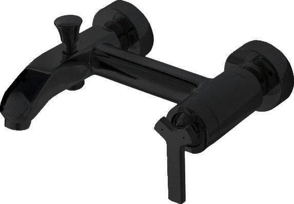 Смеситель для ванны с душем Bravat Waterfall F673107BM-01 черный